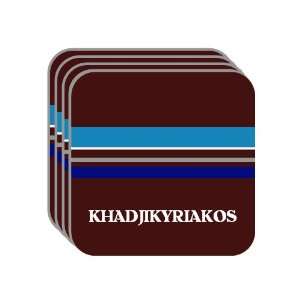 Personal Name Gift   KHADJIKYRIAKOS Set of 4 Mini Mousepad Coasters 