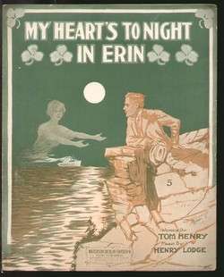 My Hearts Tonight In Erin 1914 Sheet Music IRISH  