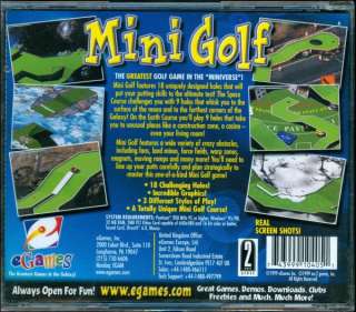   Mini Golf with 18 unique holes of miniature golf for Windows 98 95 NEW
