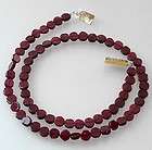 97carats SLEEK RED GARNET FACETED COINS BEADS SILVER ARTISAN NECKLACE 