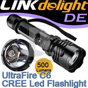 CREE 500LM Lumens C6 LED Glare Supper Light Flashlight Torch Lamp Car 