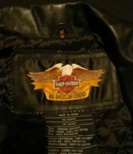Harley Davidson Flame II Ride Free Leather Jacket Small, Medium, Large 