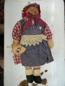   Raggedy Ann Folk Art Doll Judy Frankford Pennsylvania Artist 5226