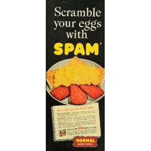  1946 Ad Scrambled Eggs Spam Hormel Good Foods Breakfast 