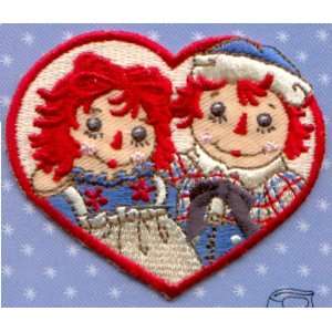    Raggedy Ann & Andy Heart Applique / Iron On: Kitchen & Dining