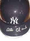 Allie Clark 1947 WSC Yankees Signed Riddell Mini Helmet COA Unlimited 
