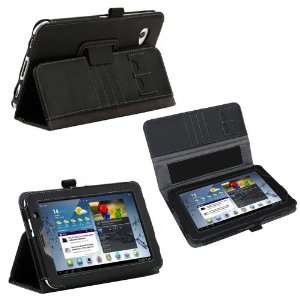  Poetic Slimbook Leather Case for Samsung Galaxy Tab 2 7.0 Black 