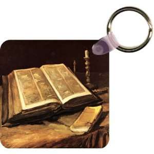  Van Gogh Art Still Life with Bible Art Key Chain   Ideal 