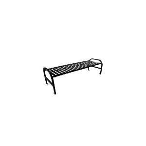 Witt Industries M6 BBS BK   72 in Outdoor Flat Bar Backless Bench w 