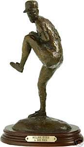 Nolan Ryan Authentic Bob Pack 9.5x6 Bronze Statue PSA  