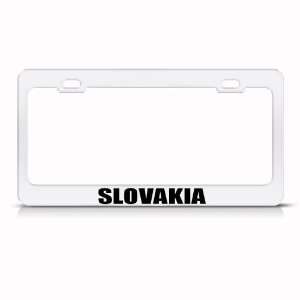  Slovakia Slovakian Flag White Country Metal license plate 