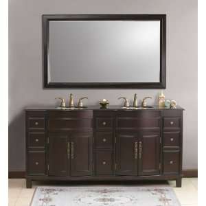   Vanity LUX LD 1115 BG. 72 W x 22 D x 36 H, Black Galaxy Granite