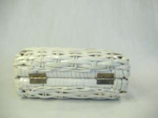 SPLENDICULAR Vintage 60s HONG KONG White Wicker Purs  