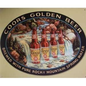  Tin Sign   Coors Waterfall: Home & Kitchen