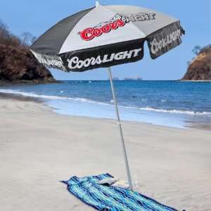  Coors Light 6 ft. Logo Beach Umbrella: Home & Kitchen
