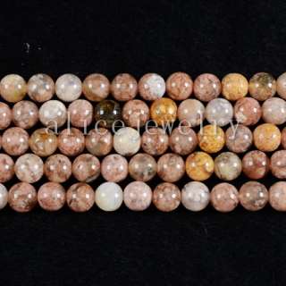 6mm Blossom Agate Round Loose Bead 15.5 LS0564  