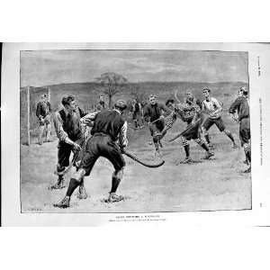  1900 Oxford University Blackheath Hockey Men Sport Antique 