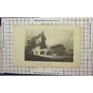  Ruins Wenlock Abbey Shropfhire Old Antique Print: Home 