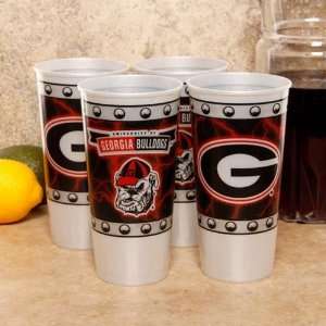   Bulldogs 4 Pack 24oz. Plastic Souvenir Cups  