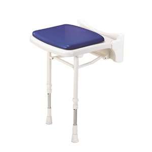  AKW Compact Padded Fold Up Shower Seat, Blue: Health 