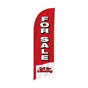  7ft Red Real Estate For Sale Feather Flag (Flag Only 