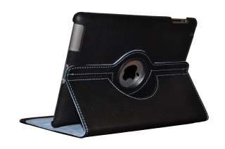 iPad 2 360 Rotating Magnetic PU Leather Case Smart Cover With Swivel 