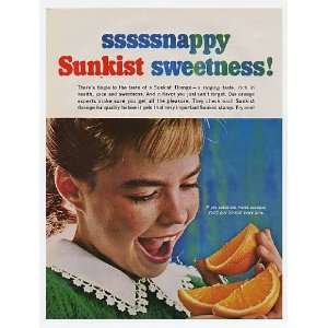   1965 Sunkist Oranges Snappy Sweetness Print Ad (11468)