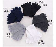 One Pair Mens Pure soft Cotton Fashion Casual Toe Socks Five finger 5 