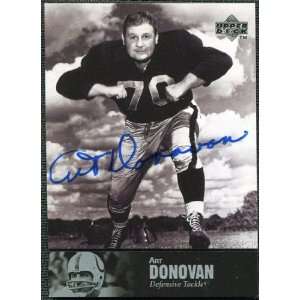   Upper Deck Legends Autographs #AL30 Art Donovan: Sports Collectibles