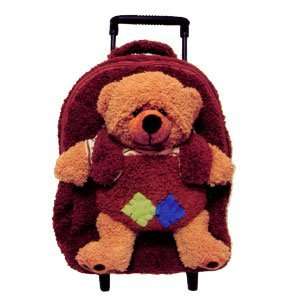   Bear Best Buddy Kids Backpack with Removable Plush Animal and Roller