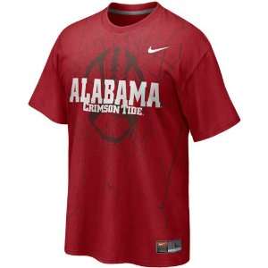  Nike Alabama Crimson Tide 2011 Football Practice T shirt   Crimson 