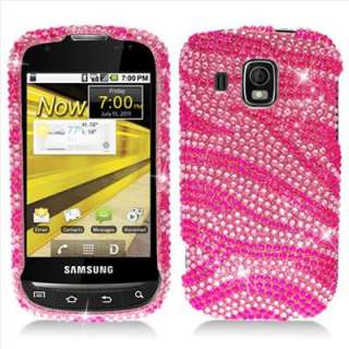 Samsung Transform Ultra M930 Boost Mobile Pink Zebra Bling Hard Case 