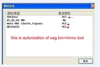 What is the difference between VAG KM+IMMO TOOL BY OBD2 and 
