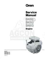 ONAN B43E B43G B48G Engine Service Shop Manual 965 0757  