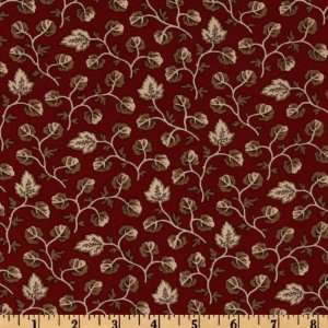  44 Wide A Journey Through Time Leaves Red/Tan Fabric By 
