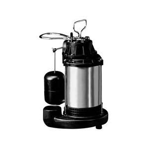 Wayne 1 HP Stainless Steel Cast Iron Submersible Sump Pump w/ Vertical 
