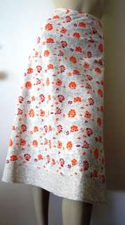   Size 10 Linen Cotton Floral Printed Summer A Line Skirt NWT M  