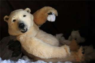 Extra Large OOAK Realistic Polar bear with open/close eyes by pawtrait 