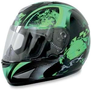 AFX FX 95 Helmet, Green Stunt, Size XS, Primary Color Green, Helmet 