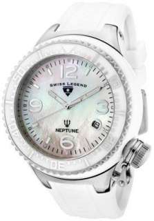 Swiss Legend 11844 WWSA Neptune White Ceramic & Silicon Watch  