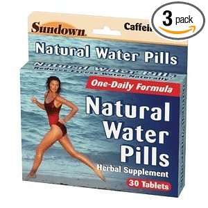 Sundown Natural Herbal Water Pills Caffeine FREE  30 Tablets (PACK OF 