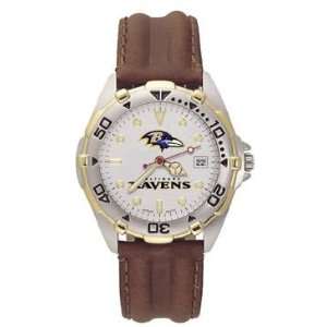  Baltimore Ravens Mens NFL All Star Watch (Leather Band 