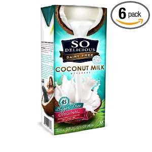 So Delicious Dairy Free   Organic Coconut Milk Beverage Sugar Free 