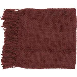    51 x 71 Belle Vie Burgundy Wool Throw Blanket: Home & Kitchen