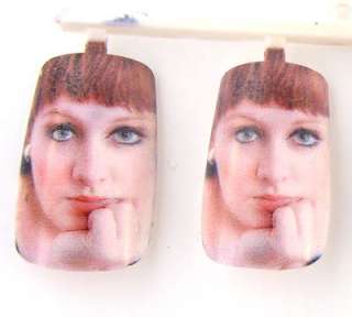 Adele Rolling the Deep Acrylic Photo Fake False Nail Art Full Tips 
