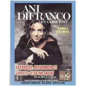  Ani DiFranco Original Concert Poster Providence Lupos 