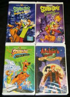 SCOOBY DOO VHS MOVIES + ARCHIES WEIRD MYSTERIES MOVIE  