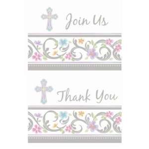  Blessed Day Invitations and Thank You Notes Combo Pack 