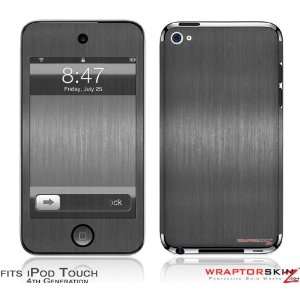  iPod Touch 4G Skin   Brushed Metal Silver by WraptorSkinz 