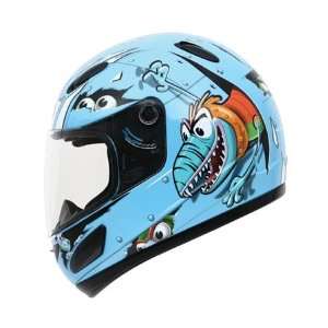    GMAX Youth GM39Y Lizard Full Face Helmet Large  Blue: Automotive